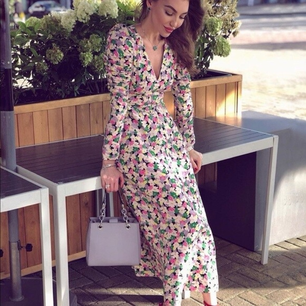 H&M Conscious Floral Maxi Easter Dress Insta Blogger Fav’2020, S castlecore